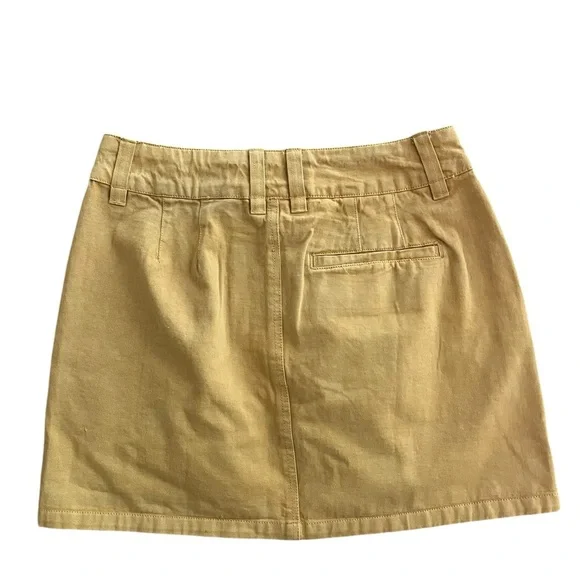 Free People Dahlia yellow/mustard Zip fly and offset button closure Mini Skirt - Picture 9 of 13